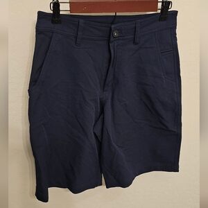 lululemon athletica Men's Dark Navy Flat-Front Shorts